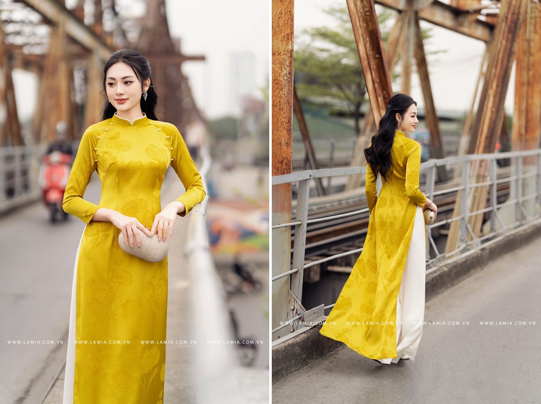 Các kiểu dáng áo dài đẹp để chụp ảnh mùa thu