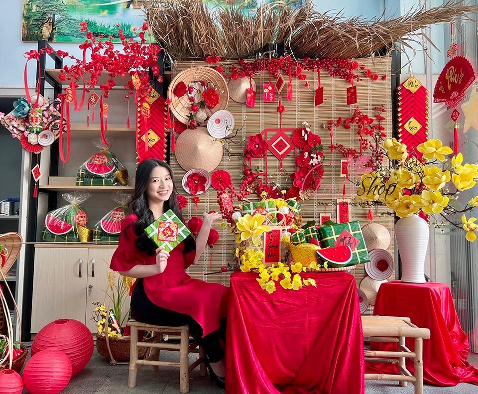 chụp ảnh Tết tại nhà