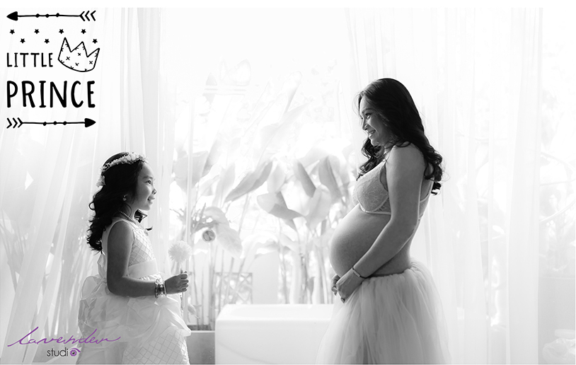 Lựa chọn bối cảnh chụp ảnh tại nhà cho mẹ bầu và con gái